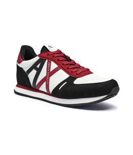Кроссовки мужские Armani Exchange комбинированные, белый/красный/черный ax245m000052f990040 | bianco