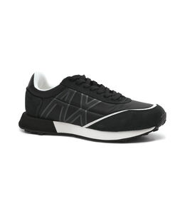Кроссовки мужские Armani Exchange комбинированные с логотипом бренда, черный ax225m000186c150043 | nero