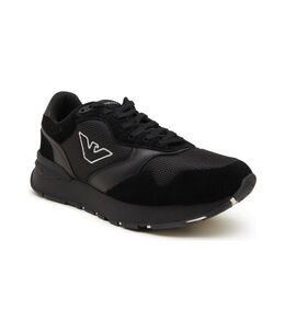 Кроссовки мужские Emporio Armani кожаные комбинированные, черный ea235m0000465600041 | nero