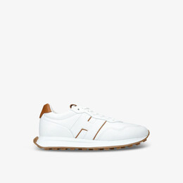 Низкие кожаные кроссовки с вышитым логотипом Allacciato h Hogan, белый r04361314 | white