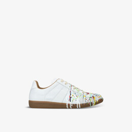 Низкие кроссовки Replica Painter из кожи Maison Margiela, белый r04384722 | white/oth