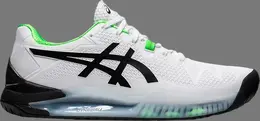 Кроссовки gel resolution 8 'white green gecko' Asics, белый 1041a079 105 | white