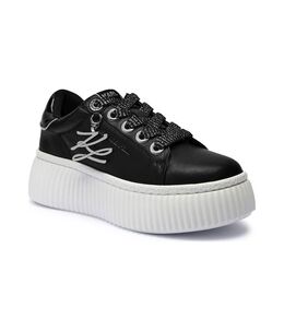Кеды женские Karl Lagerfeld кожаные на платформе, черный kl251w0000200000036 | nero