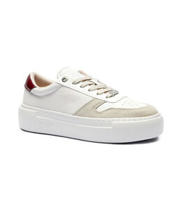 Кроссовки женские Calvin Klein кожаные с перфорацией, белый ck252w0000652170036 | bianco