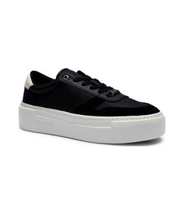 Кроссовки женские Calvin Klein кожаные на платформе, черный ck252w0000652130036 | nero