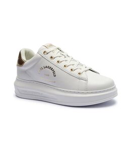 Кроссовки женские Karl Lagerfeld кожаные с золотым логотипом, белый kl251w0000153760037 | bianco