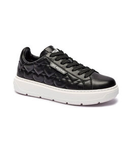 Кроссовки кожаные Love Moschino, черный lm244w0000560000037 | nero