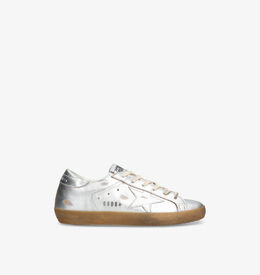 Низкие кроссовки Superstar 70100 из металлизированной кожи Golden Goose, серебряный r04386988 | silver