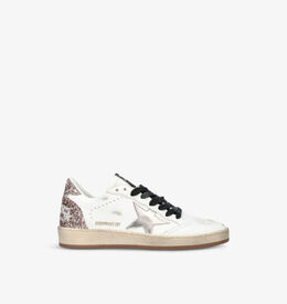 Низкие кожаные кроссовки Ballstar с блестками Golden Goose, мультиколор r04386954 | white/comb