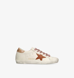 Низкие кожаные кроссовки Superstar 12117 с аппликацией в виде звезд Golden Goose, бежевый r04386980 | cream comb