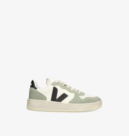 Низкие кожаные кроссовки с вышитым логотипом V-10 Veja, мультиколор r04420032 | black/comb