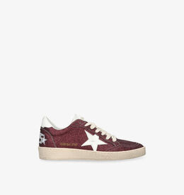 Низкие кожаные кроссовки Ball star 40510 Golden Goose, цвет wine comb r04386952 | wine comb