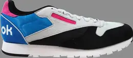 Кроссовки classic leather wb 'black grey blue' Reebok, синий 0001513 | blue