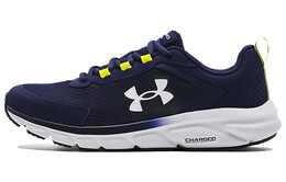 Кроссовки Charged Assert 9 для бега мужские с низким верхом, синие/белые/желтые Under Armour 3024590-404