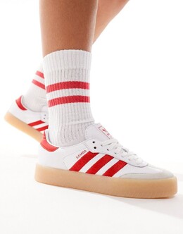 Бело-красные кроссовки Adidas Sambae 133694509 | multi