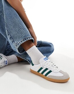 Бело-зеленые кроссовки Adidas Samba OG 133442123 | multi