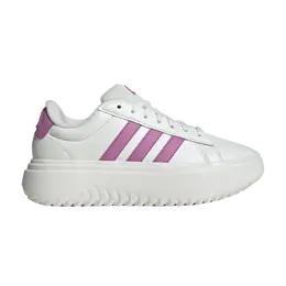 Adidas Кроссовки Wmns Grand Court Platform, цвет White Preloved Purple ih2423 | white preloved purple