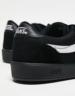 Черные кроссовки Vans Cruze с белой полоской по бокам 204427090 | black