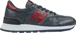 Кроссовки New Balance Horween Leather Co. x 990v1 Made in USA 'Navy Burgundy', синий m990bck | blue
