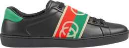 Кроссовки Gucci Ace Elastic Web Interlocking G - Black Red Green, зеленый 643488 1xgf0 1076 | interlocking g - black red green