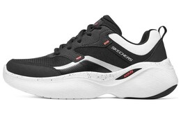 Спортивные кроссовки мужские с низким верхом черного/белого цвета Skechers 232610-bkw | white
