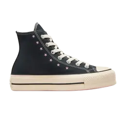 Converse Кроссовки Wmns Chuck Taylor All Star Lift Platform High, цвет Embroidered Stars - Black Lotus Pink a12207c | embroidered stars - black lotus pink