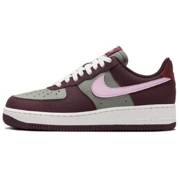 Кроссовки Nike Air Force 1 Skateboarding Shoes Women's Low-top Wine Red/pink Foam/dark Gray Mud, красный hq4047-600 | red/gray