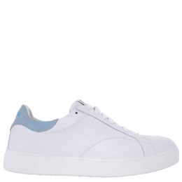 Lanvin DDB0 Leather Low-Top Sneakers, Brand Size 39 ( US Size 6 ) fm-skdk0a-gote-e23-white/blue