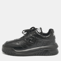 Versace Black Leather Odissea Sneakers Size 46 1125209