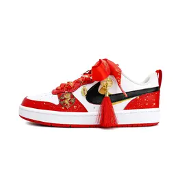 Кроссовки для скейтборда Court Borough 2 женские низкие красный/белый/черный Nike bq5448-103（team134-月下山盟） | red/white