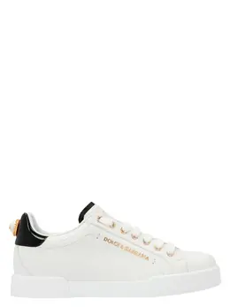 Dolce & Gabbana-'Portofino' Sneakers Bianco-Donna 41649365942424