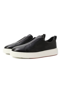 Кожаные кеды Cleanic Santoni mbcg21995bartmvi