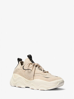 Кроссовки из эластичного трикотажа Atlas Michael Kors, желтый 42s5atfs4d | light sand