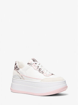 Кроссовки Hayes на кожаной платформе Michael Kors, розовый 43s5hyfs1s | smokey rose