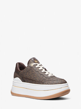 Кроссовки на платформе с фирменным логотипом Hayes Michael Kors, коричневый 43s5hyfs2b | brown