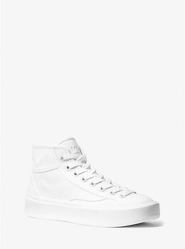 Высокие кеды Jude из парусины Michael Kors, белый 43s5jufe6d | optic white