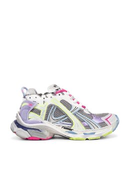 Кроссовки Runner с градиентом Balenciaga, серый/сиреневый/желтый/синий/белый balf-wz787 | grey, lilac, yellow, blue & white