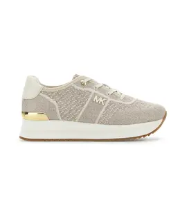 Кроссовки из разноцветной ткани Michael Kors, бежевый 43f3mqfsam champagne | beige