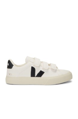 Кожаные кроссовки без хрома Veja, цвет Extra White & Black vfja-wz27 | extra white & black