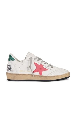 Кроссовки ball star Golden Goose, белый ggor-wz615 | white, mineral red, & green
