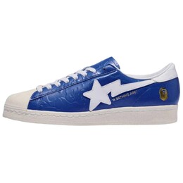 Кроссовки A Bathing Ape X Adidas Superstar Skateboarding Shoes Unisex Low-top Blue, синий jr2702 | blue