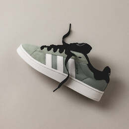 Кроссовки campus 00s Adidas, зеленый ji3171 | silver green / crystal white / core black
