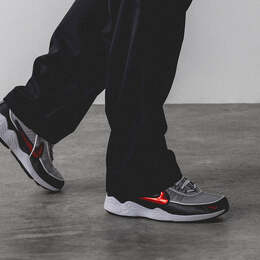 Кроссовки air zoom spiridon og Nike, черный hf9117 001 | metallic silver / sport red / black / white