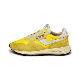 Кроссовки reelwind low w *nylon / hairy suede / cracked leather* Autry, белый wwlwnc13 | white / buttercup