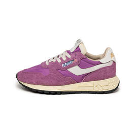 Кроссовки reelwind low w *nylon / hairy suede / cracked leather* Autry, белый wwlwnc09 | white / hyper violet