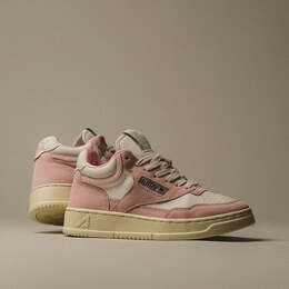 Кроссовки open mid w *suede / leather* Autry, розовый aomwce17 | academy pink