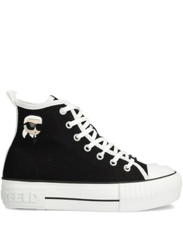 Кроссовки с нашивкой-логотипом Карла Лагерфельда Karl Lagerfeld, черный kl60444 | черный