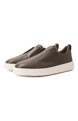 Кожаные кеды Cleanic Santoni mbcg21995bartmvi