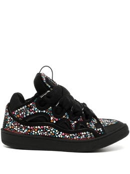 Lanvin кроссовки Curb со стразами, черный fmskrk11strap22 | черный