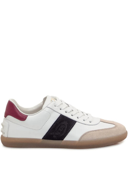 Контрастные кожаные кроссовки Tod's, белый xxw68c0ij20tku | белый